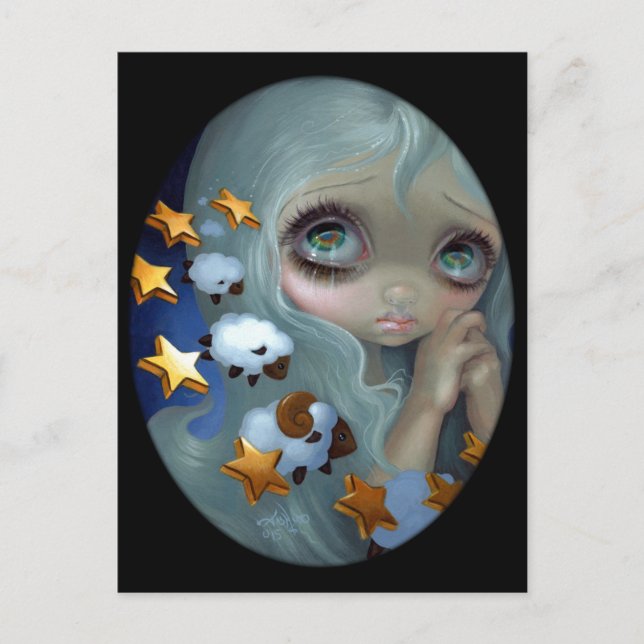 "Räkna får" vykort (Framsida)