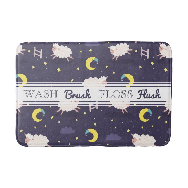 Räkna fårbadmattan badrumsmatta (Framsidan)