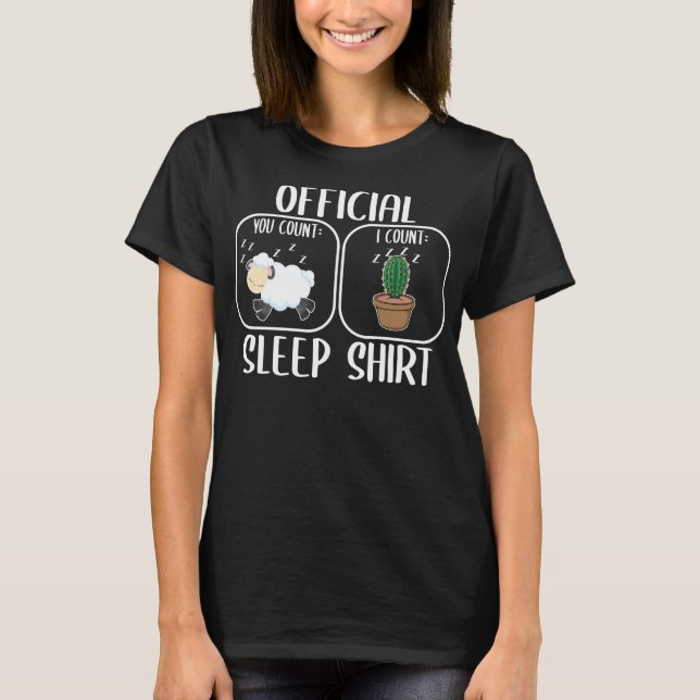 Räkna fårkaktus Sleepshirt T Shirt (Framsida)