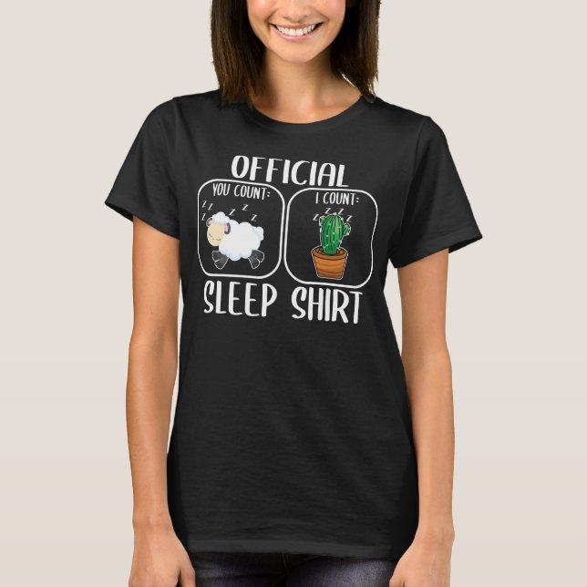 Räkna fårkaktus Sleepshirt T Shirt (Framsida)