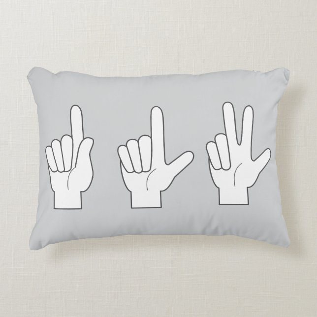 Räkna Händer Pillow - Leksaker och utbildning Prydnadskudde (Framsidan)