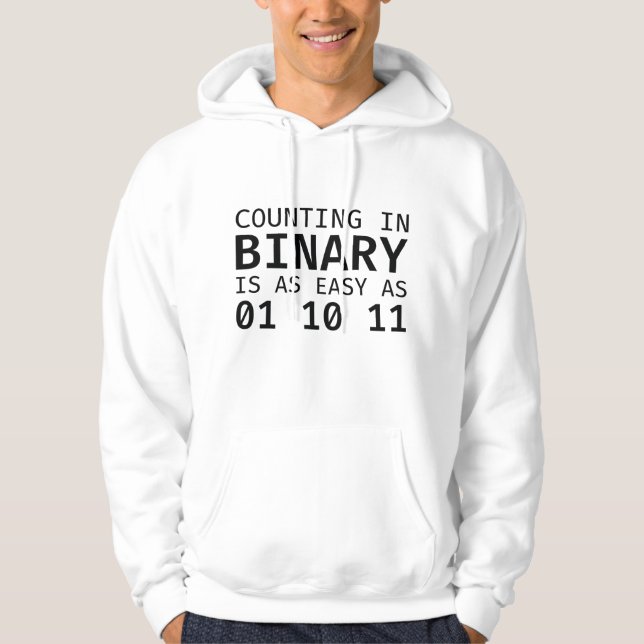 Räkna i binär hoodie (Framsida)