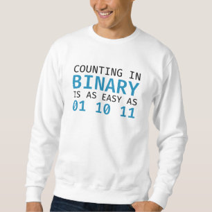 Räkna i binär lång ärmad tröja