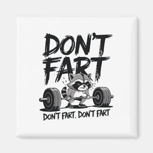 Räkna inte med rolig tvättbjörn Gym Fitness Tränin Magnet
