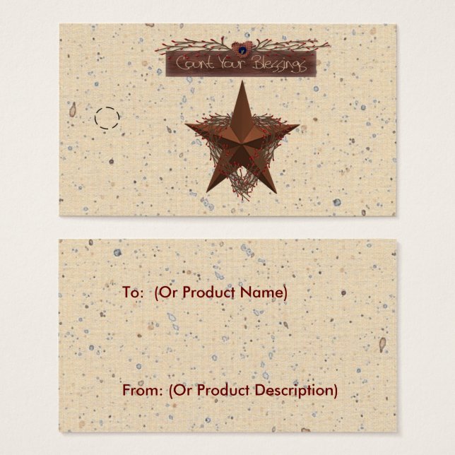 Räkna Märkrn Väntetid för dina välsignelser Visitkort (Framsida & baksida)