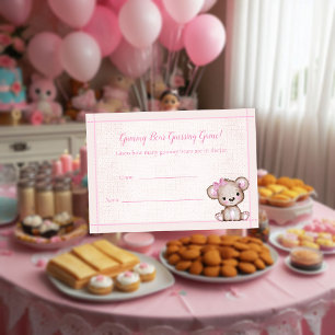 Räkna med babyskorna Game Cute Girl Bear Tilläggskort
