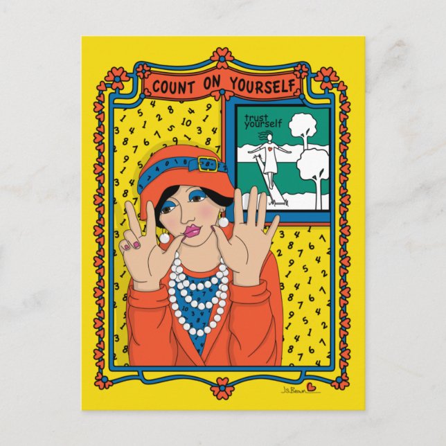 Räkna med ditt eget_B_-vykort Vykort (Framsida)