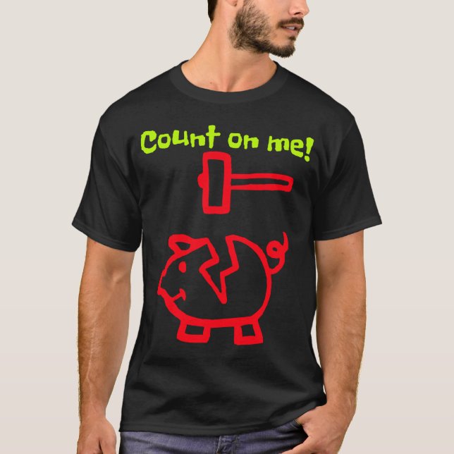 Räkna med mig och Funny Gris T Shirt (Framsida)