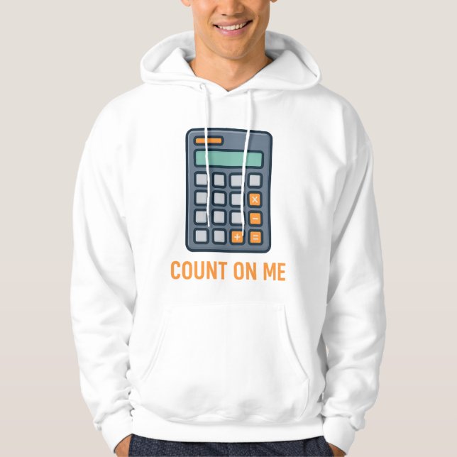 Räkna med mig - Snyggt Calculator Design for Math Hoodie (Framsida)