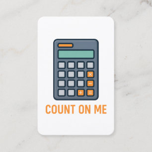 Räkna med mig - Snyggt Calculator Design for Math Visitkort