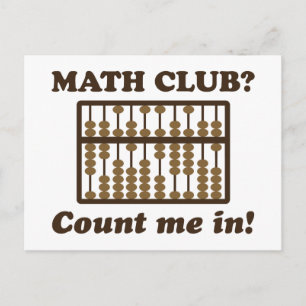 Räkna mig i Math-Klubben Vykort
