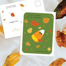 Räkna mina välsignelser | Grönt Candy corn Fall Helg Vykort