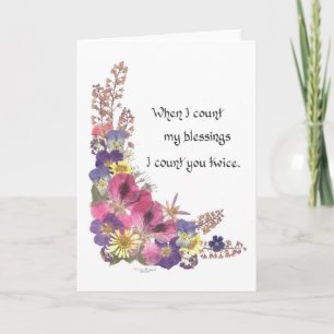 Räkna mina välsignelser tack kort
