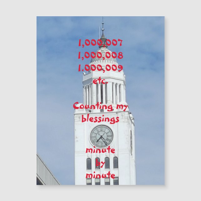 Räkna mitt välsignelsekort med magnethälsning (Framsida)