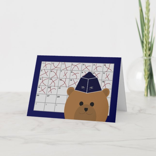 Räkna ned dagar för att se dig igen - Luft Force Kort (Framsida)