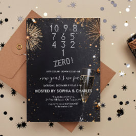 Räkna ner och Champagne Nyårsafton Party Inbjudningar