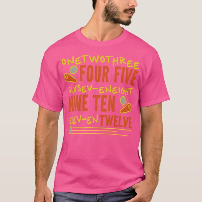 Räkna Pinball T Shirt (Framsida)