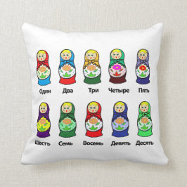 Räkna ryssen som bygga bo dockor (matroshkaen) kudde