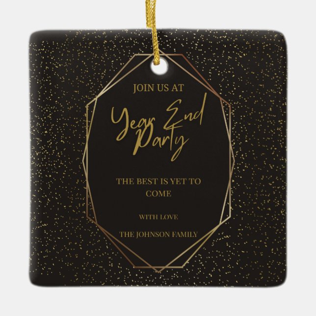 Räkna till 2025: fira nyåret! julgransprydnad keramik (Framsida)