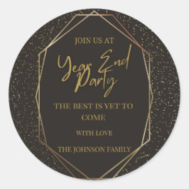 Räkna till 2025: fira nyåret! runt klistermärke