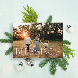 Räkna vår välsignelse julkort