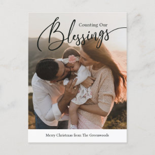 Räknade välsignelser Jul religiös kort