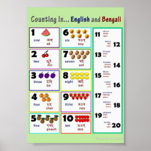Räknar in.. engelska och bengali poster
