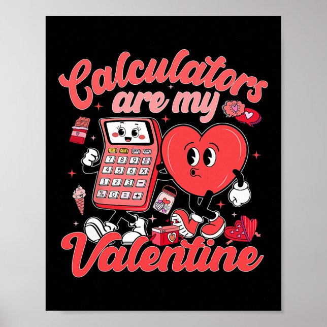 Räknare Är Min Valentine Matematiklärare Valentin Poster (Framsidan)