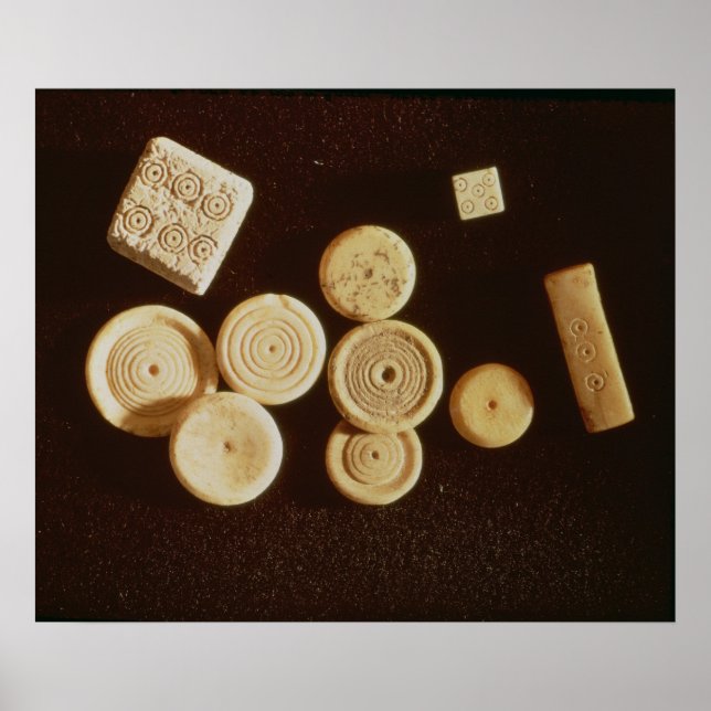 Räknare och dice, Gallo-Roman Poster (Framsidan)