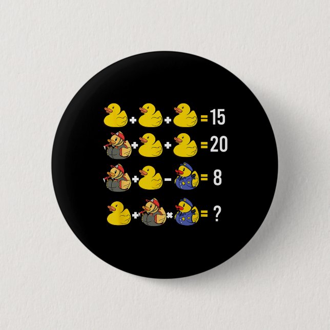 Räkneducks frågesport om prioriteringsregler Gummi Knapp (Framsida)