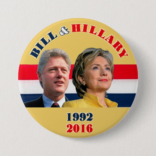 Räkning 1992 & Hillary 2016 Knapp (Framsida)