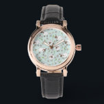 Räkning av får på blått glas armbandsur<br><div class="desc">Handmålade,  söta dodlpinne och daisy</div>