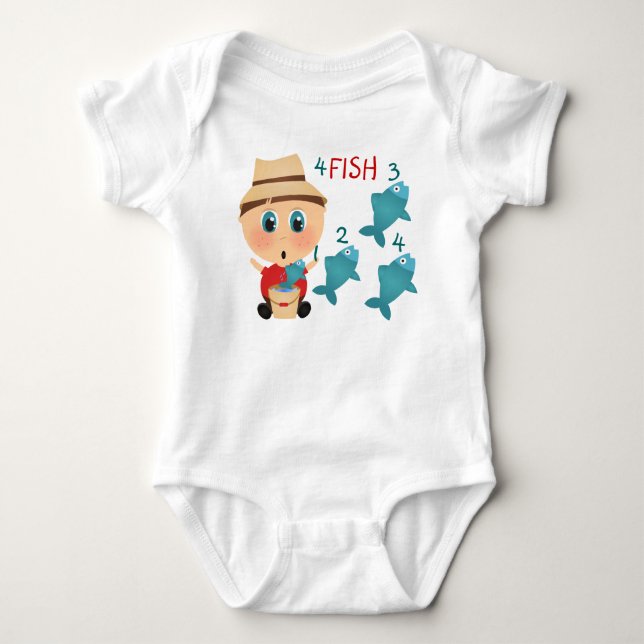 Räkning av fisk Baby Creeper Tröja (Framsida)