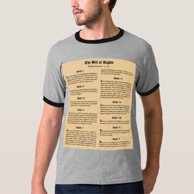 Räkning av rättigheter tee shirt (Framsida)