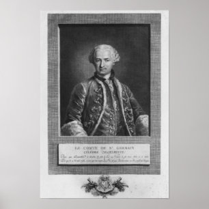 Räkning av St Germain, berömd alkemist, 1783 Poster