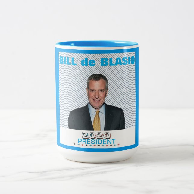 Räkning de Blasio 2020 Två-Tonad Mugg (Center)