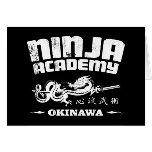 Räkning för Ninja akademiOkinawa döda Hälsningskort