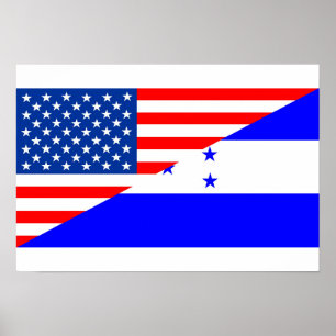 räkning för United States Amerika honduras halv Poster
