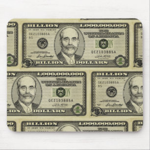 Räkning Mousepad för Ben Bernanke miljarddollar Musmatta