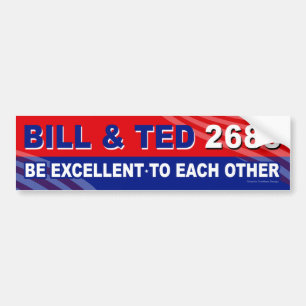 Räkning och Ted för president80-talbildekal Bildekal