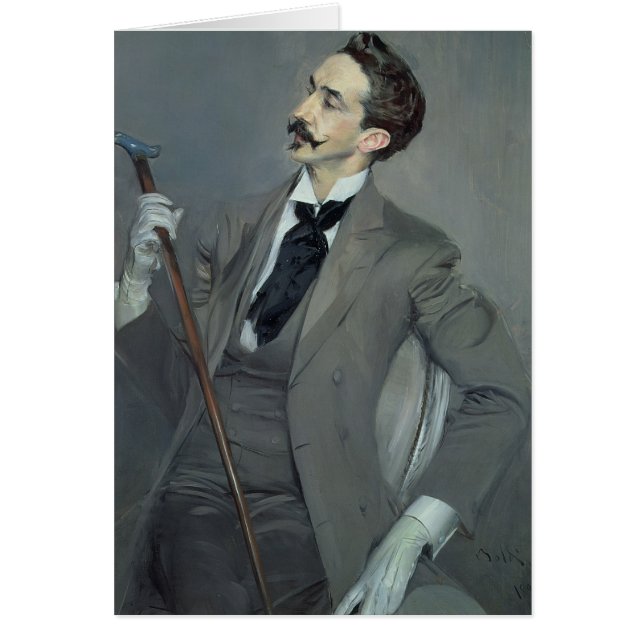 Räkning Robert de Montesquiou 1897 Hälsningskort (Framsidan)