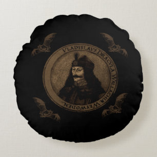 Räkning Vlad Dracula Rund Kudde