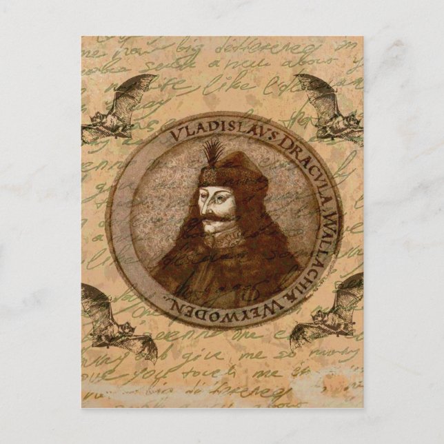 Räkning Vlad Dracula Vykort (Framsida)