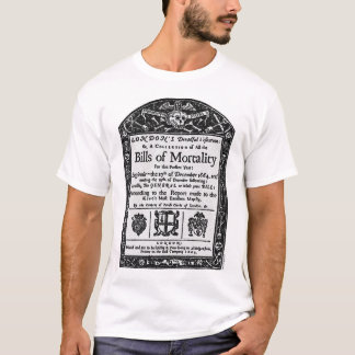 Räkningar av dödlighet 1665 tee shirt