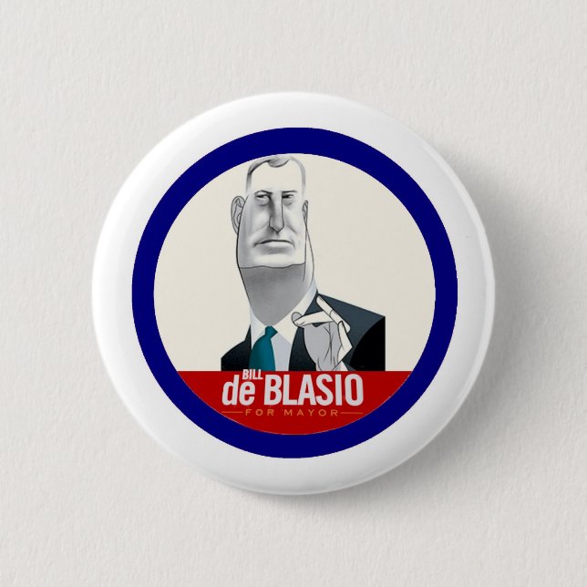 RäkningDe Blasio NYC borgmästare 2013 Knapp (Framsida)