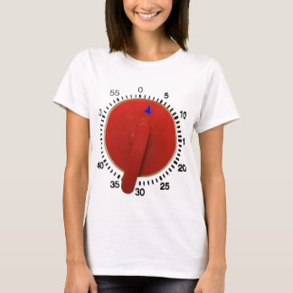 Räkningen besegrar tar tid på tee shirt