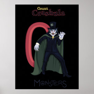 Räkningen Crashula i rött numrerar (monsterserier) Poster