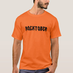 Rakoktober Rock musik Black Skriv ut T Shirt