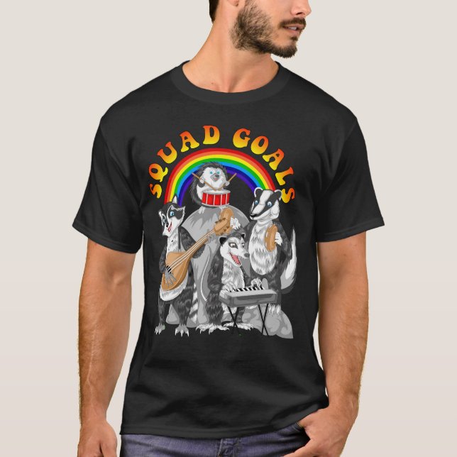 Rakon och opossum-mål t shirt (Framsida)