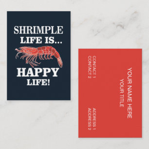 Räkor av släktet Shrimp Visitkort